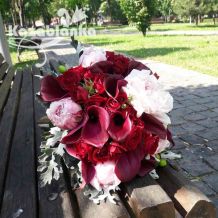 Bidermajer - Božuri, kale i mini ruže